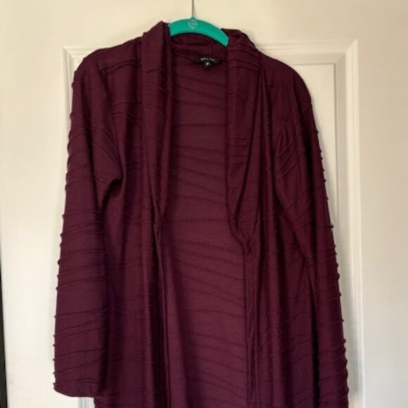 Thin Long sweater/Cardigan, Medium, Maroon - Picture 2 of 6